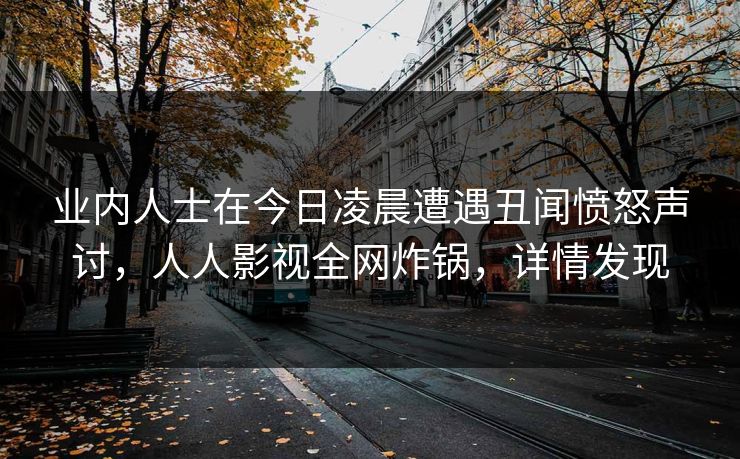 业内人士在今日凌晨遭遇丑闻愤怒声讨，人人影视全网炸锅，详情发现